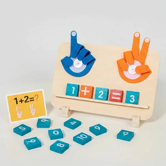 Montessori Wooden Finger Counting Math Board