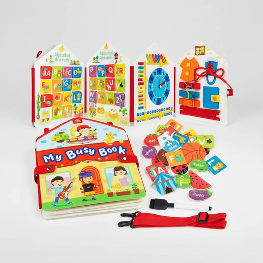Toddler Montessori Busy Board Backpack | 18 Educational Activities