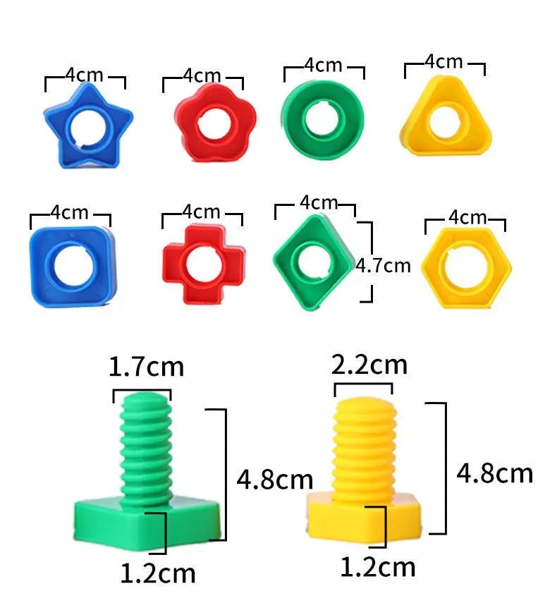 Montessori Screw & Nut Building Set