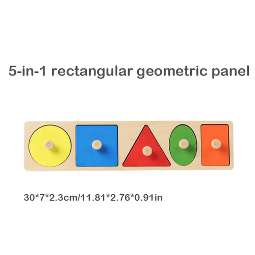 Montessori Wooden Shape & Color Matching Puzzle