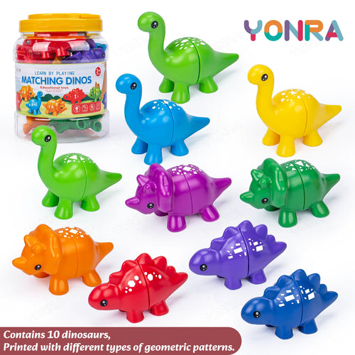 Montessori Matching Dinosaur Set | Alphabet, Numbers & Patterns