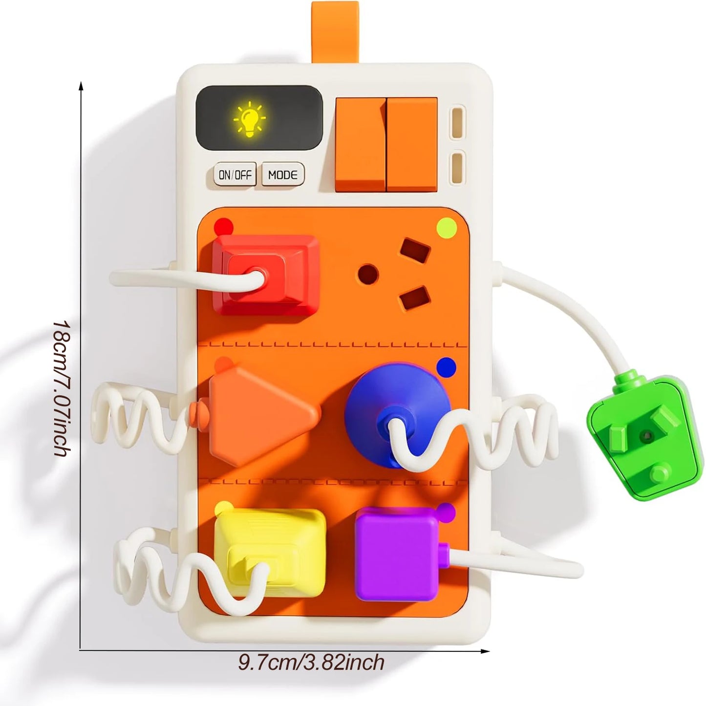 Montessori Sensory Plug Board | Safe Electrical Learning Toy for Toddlers