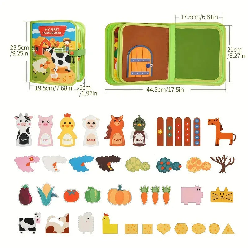 Farm Animal Montessori Quiet Book | Busy Book for Toddlers