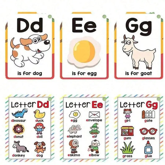 ABC Alphabet Phonics Flash Cards | 26 Letter Learning Cards for Kids