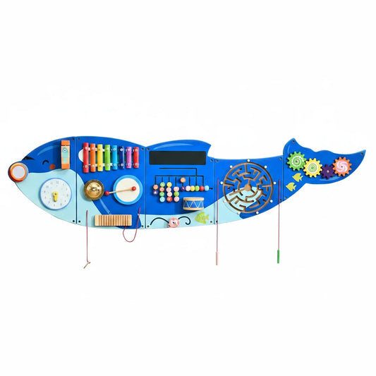 Montessori Orca Sensory Activity Wall Panel | 12 Interactive Learning Activities