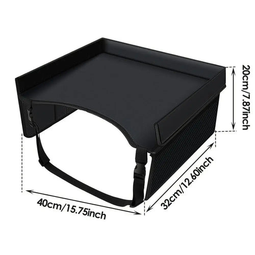 Car Seat Travel Tray Safety Seat Play Table Organizer Storage Snacks