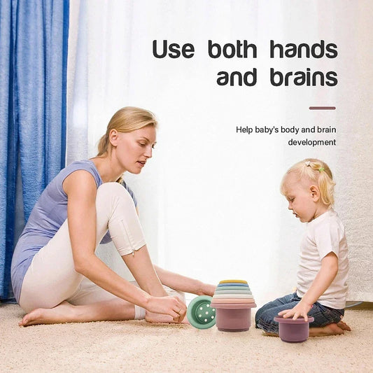 Montessori Stacking Cups for Toddlers | Educational Nesting & Counting Toy