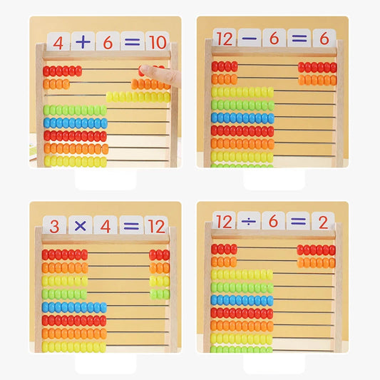 Wooden Rainbow Abacus | Montessori Counting & Math Toy