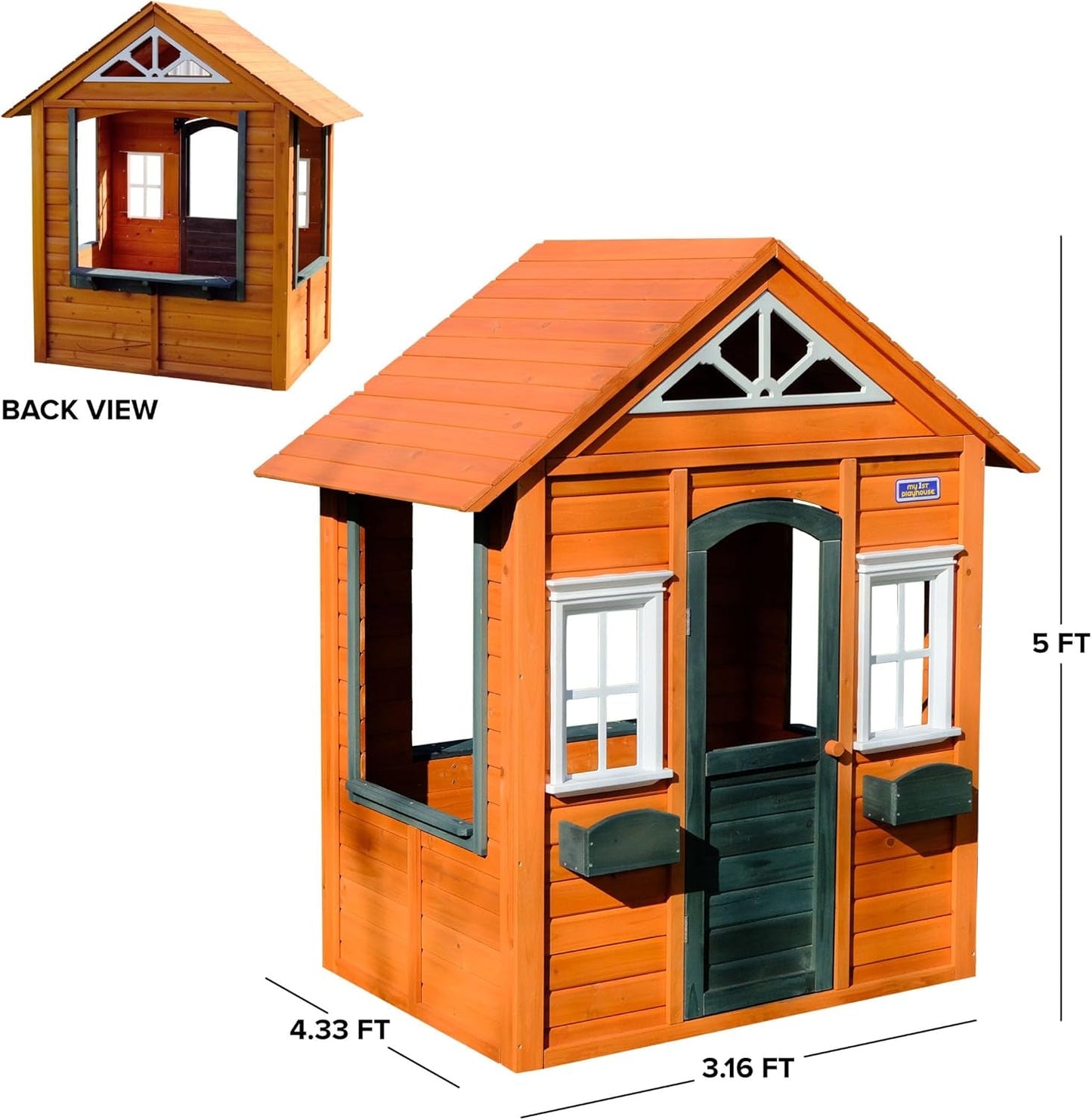 Kids’ Backyard Wooden Playhouse