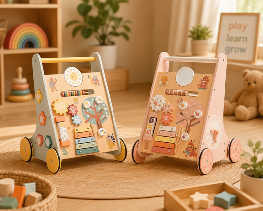 Montessori Wooden Baby Activity Walker