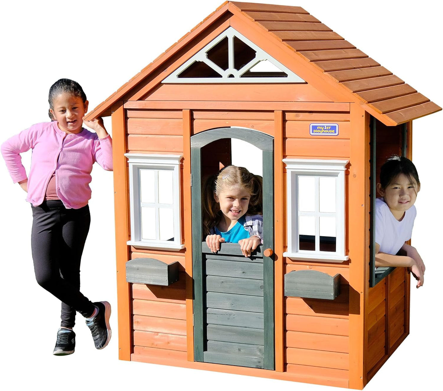Kids’ Backyard Wooden Playhouse