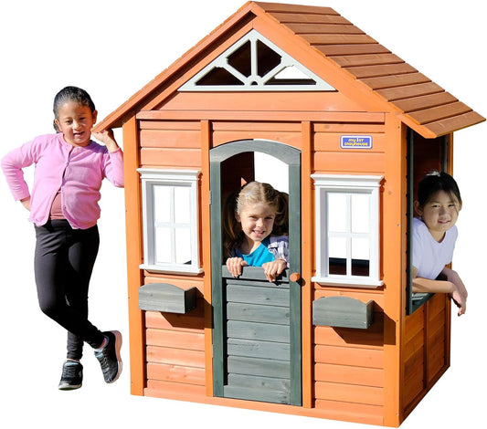 Kids’ Backyard Wooden Playhouse