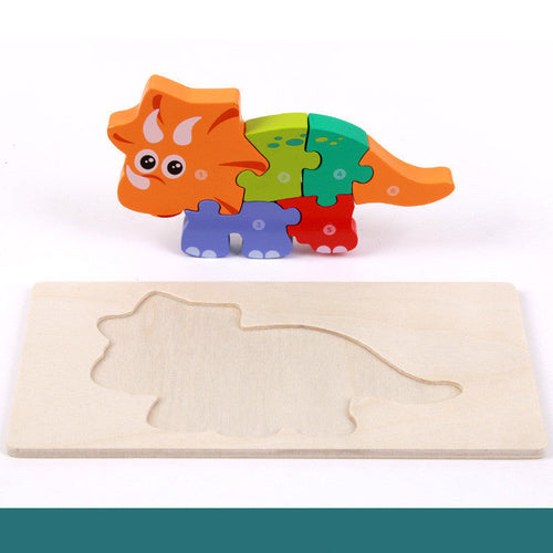 Wooden Dinosaur Puzzle – Montessori Learning Toy