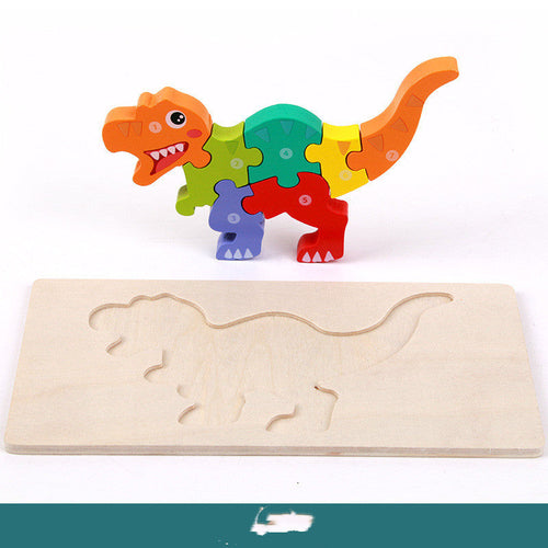 Wooden Dinosaur Puzzle – Montessori Learning Toy