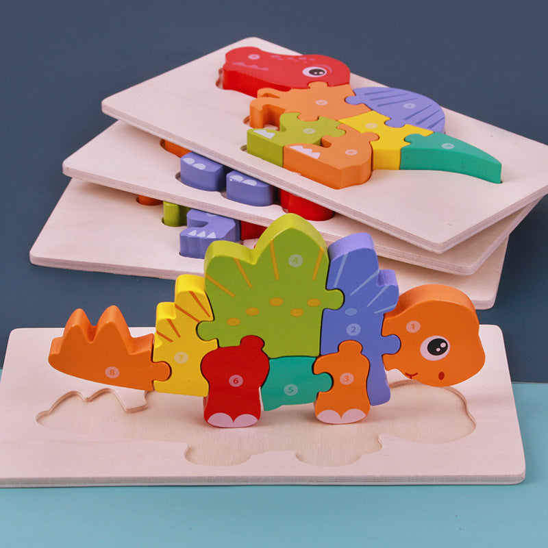 Wooden Dinosaur Puzzle – Montessori Learning Toy