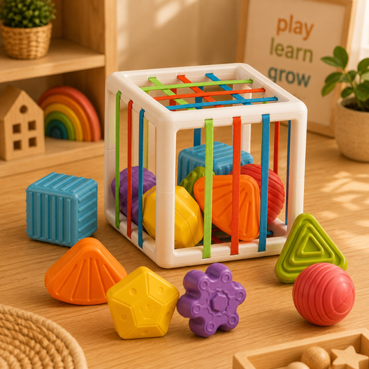 Sensory Shape Sorting Cube | Montessori Toy for Toddlers