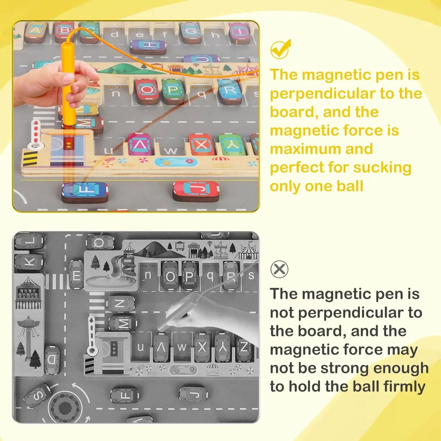 Magnetic Alphabet Maze – Wooden Letter Matching Learning Board for Kids
