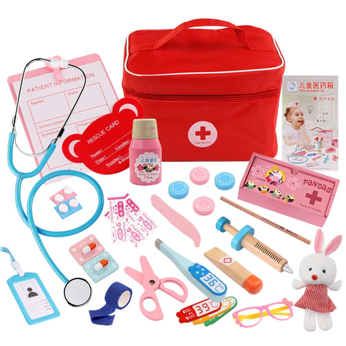 Kids Wooden Dentist Play Set – Pretend Dental Kit