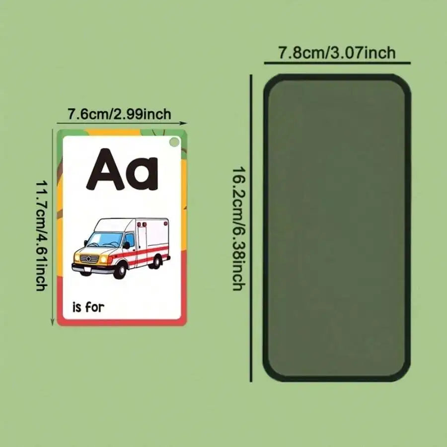 ABC Alphabet Phonics Flash Cards | 26 Letter Learning Cards for Kids