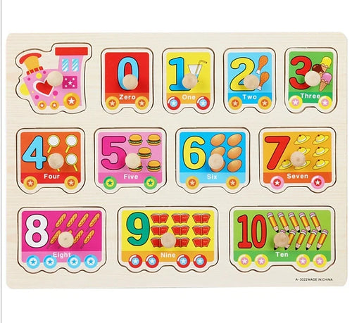 Wooden Learning Peg Puzzle Board