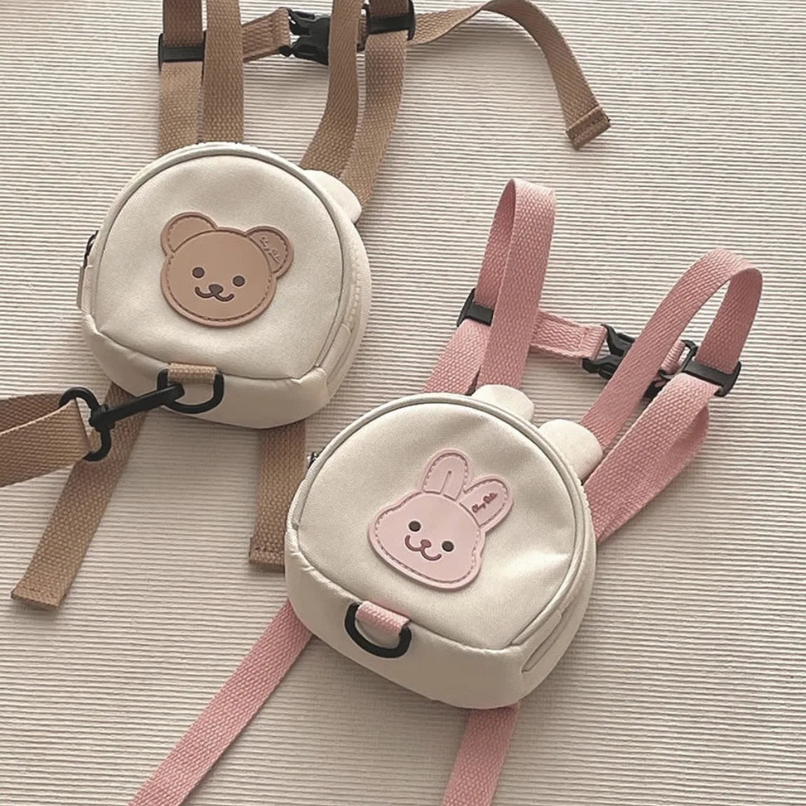 Canvas Baby Backpacks Kindergarten School Bag Bear Bunny Korean