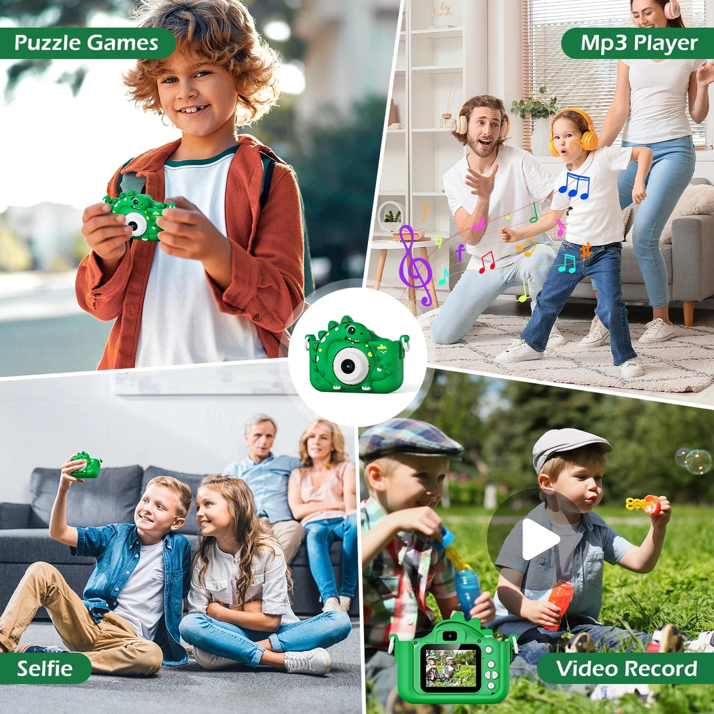 Kids Digital Camera with 32G Card Toy Girl Boy 1080p Hd Screen Outdoor
