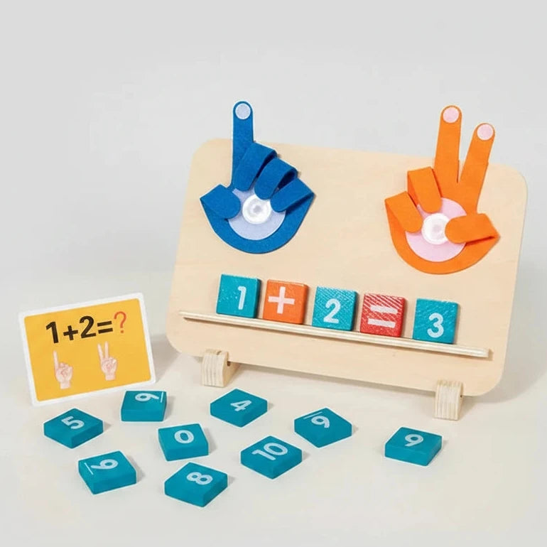 Montessori Wooden Finger Counting Math Board