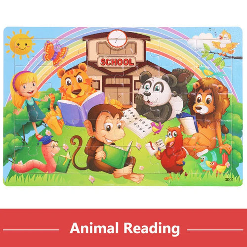 Montessori Wooden Puzzle Collection | Animals, Vehicles & Educational Themes