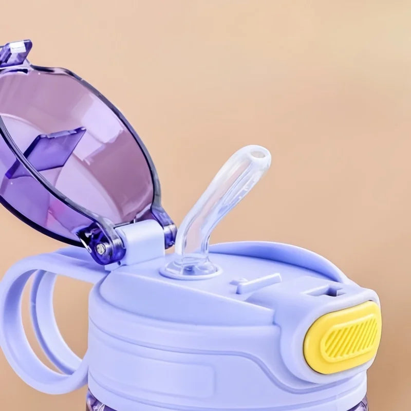 550ml Kids Cartoon Animal Water Bottle with Safety Lock Portable