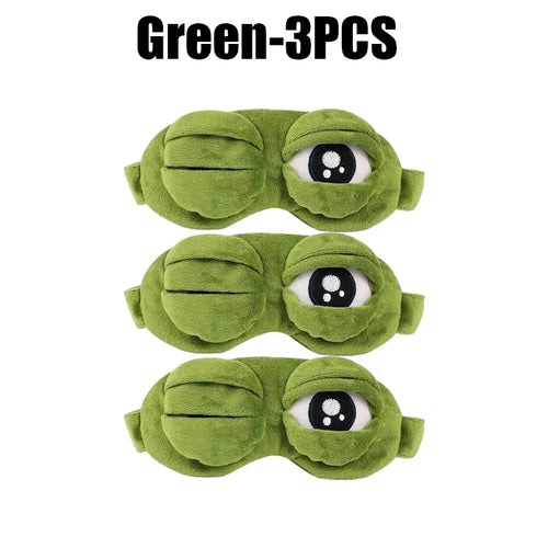 Sad Frog Sleep Mask Eyeshade Plush Eye Cover Travel Relax Gift
