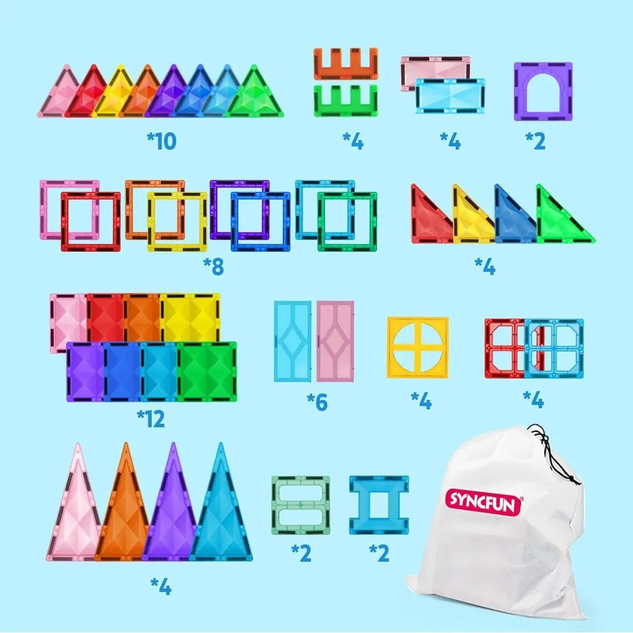 Magnetic Building Tiles – 66-Piece STEM Construction Set