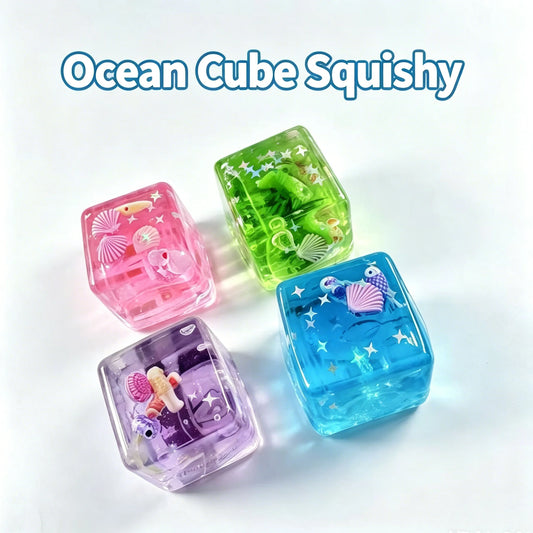 Ocean Sensory Squishy CubeI