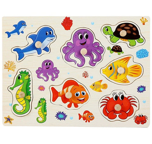 Wooden Learning Peg Puzzle Board