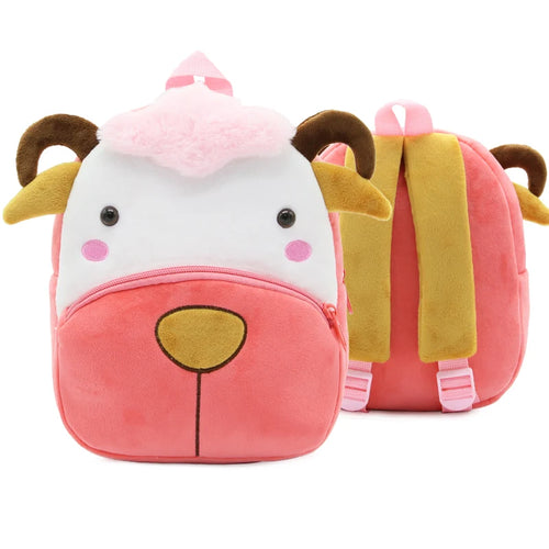 Cute Cartoon Animal Plush Backpack Soft Children Kindergarten