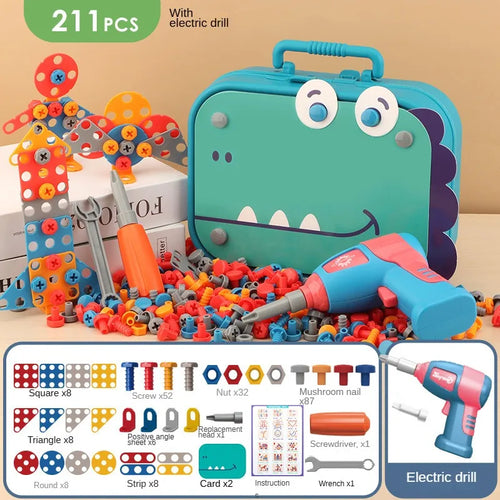 Montessori Pretend Play Tool Box Set with Electric Drill