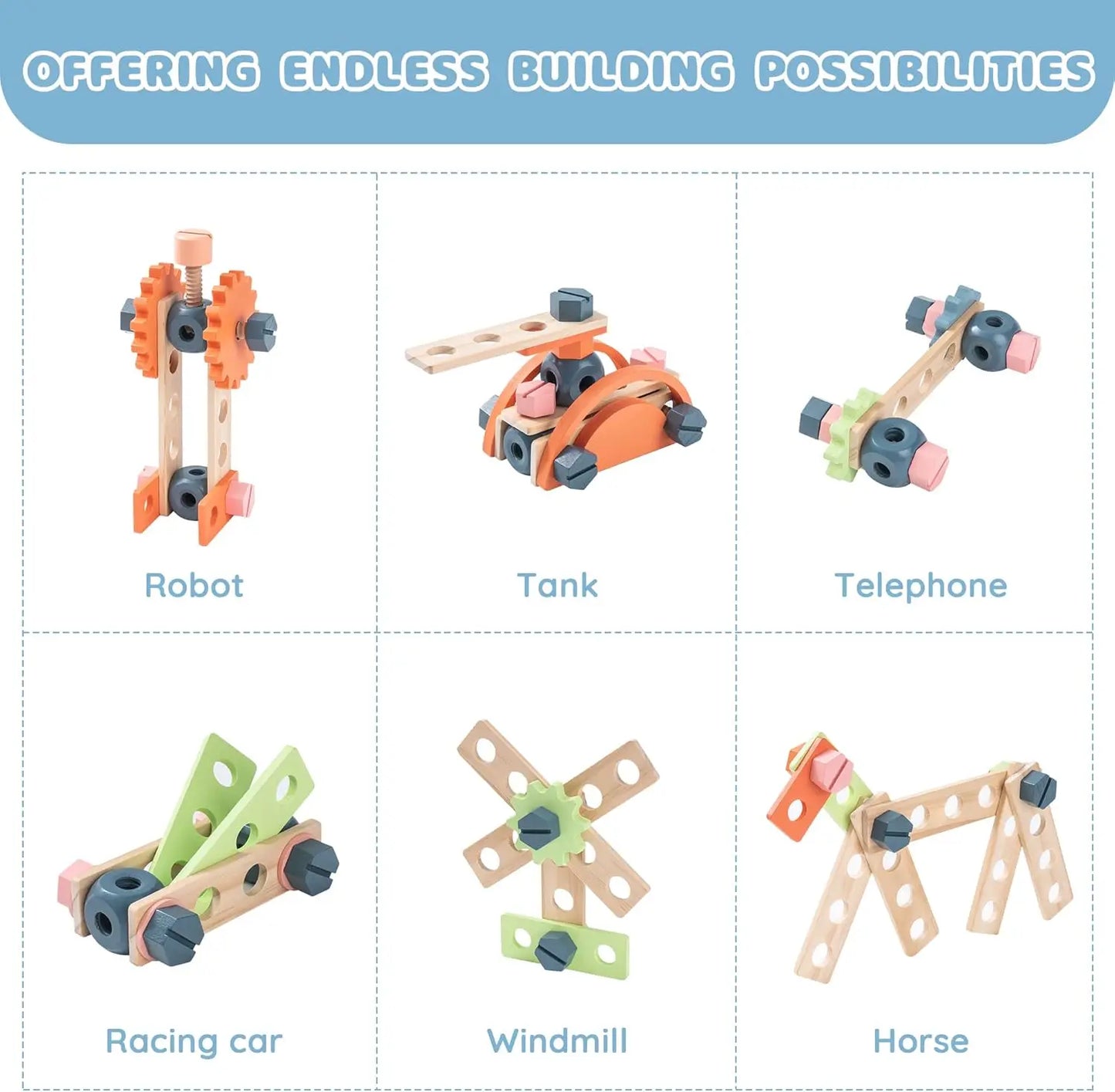 Robotime Kids Tool Bench Set Large Wooden Work Bench Construction
