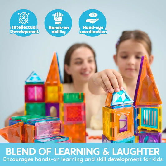 Magnetic Building Tiles – 66-Piece STEM Construction Set