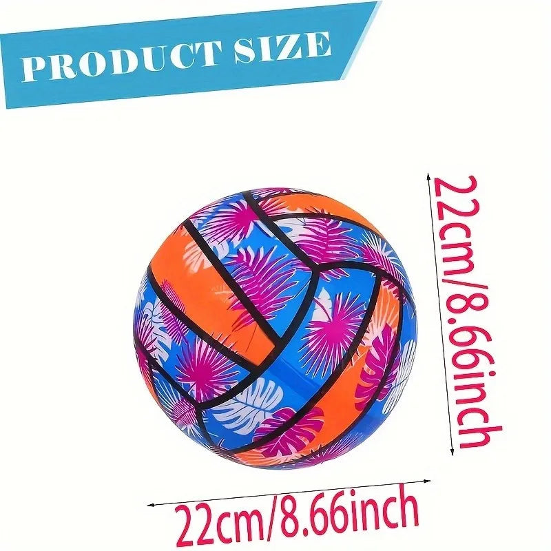 4/2/1pcs Inflatable Beach Volleyballs 4pcs - Tropical Leaf Print PVC