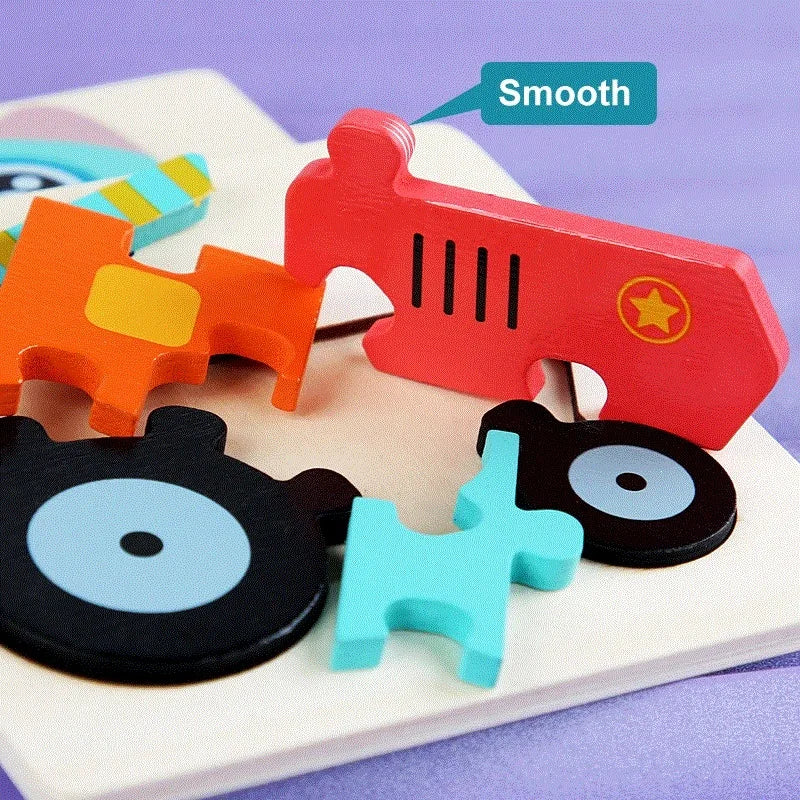 Wooden Animal Puzzle – Montessori Preschool Learning Toy