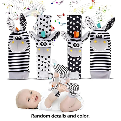 Baby Wrist & Foot Rattle Socks Set