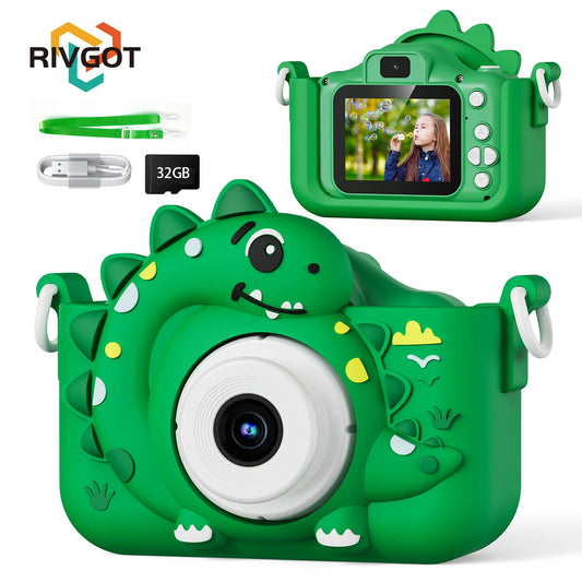 Kids Digital Camera with 32G Card Toy Girl Boy 1080p Hd Screen Outdoor
