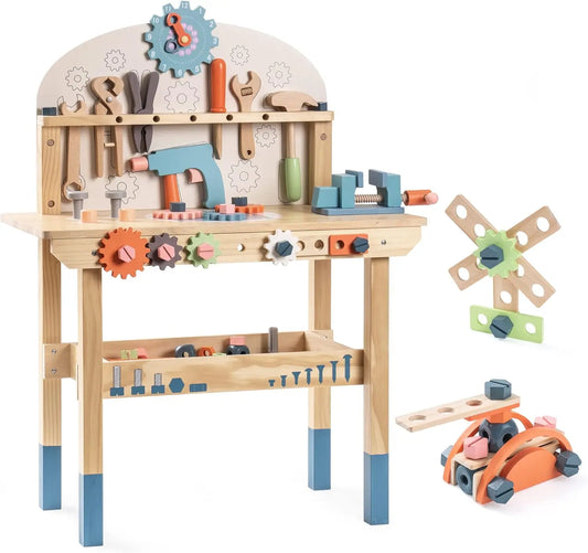 Robotime Kids Tool Bench Set Large Wooden Work Bench Construction