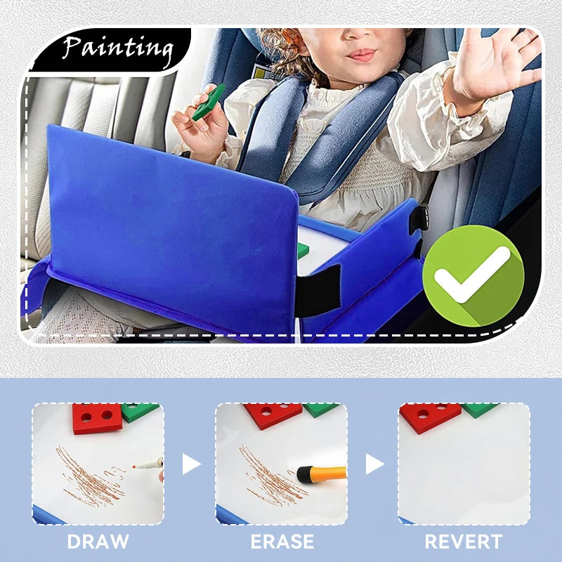 Kids Travel Seat Tray for Car Children's Toy Storage Table Drawing