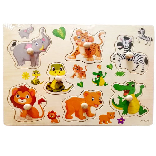 Wooden Learning Peg Puzzle Board
