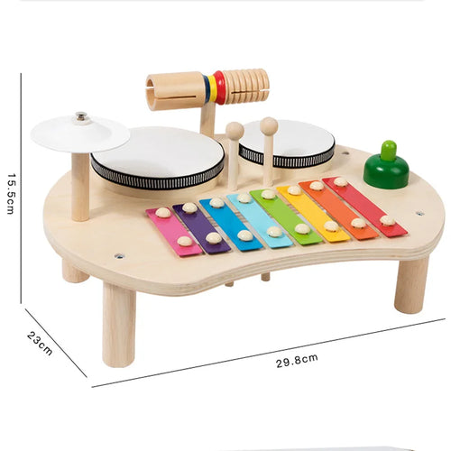 Multi-function Baby Music Table Toys Wooden Musical Instrument Toys