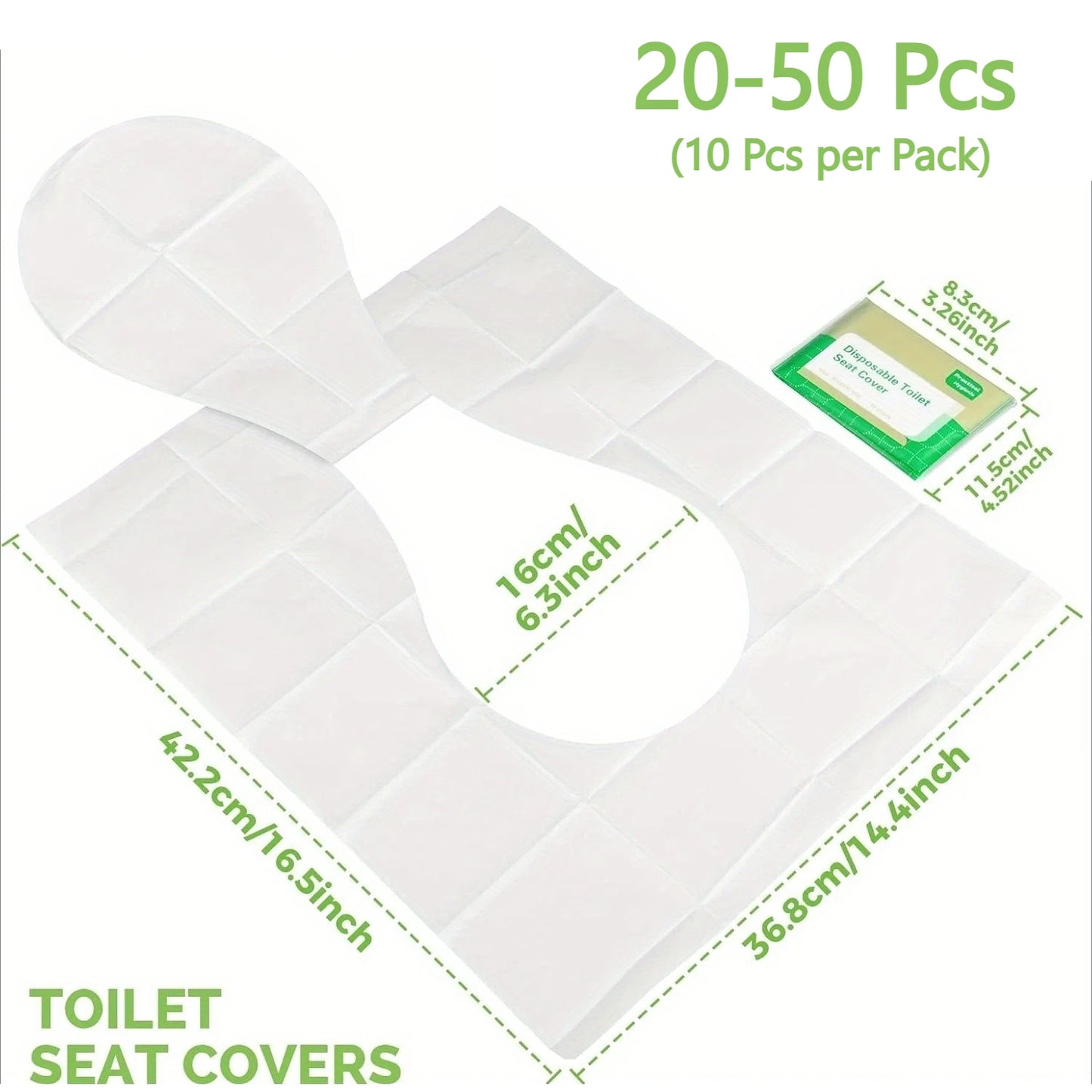 20-50Pcs Toilet Seat Covers Disposable Flushable Toilet Seat Covers