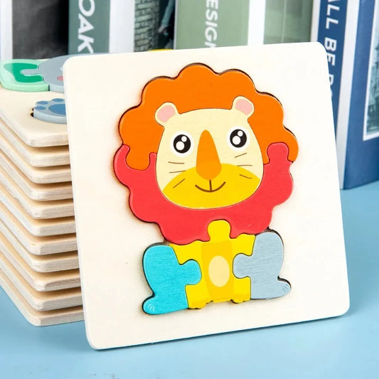 Wooden Animal Puzzle – Montessori Preschool Learning Toy