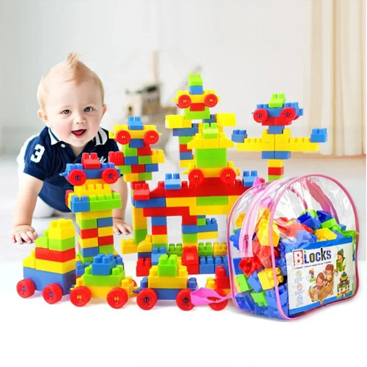 130pcs Large Particles of Building Block Toys Assembled Toys Early