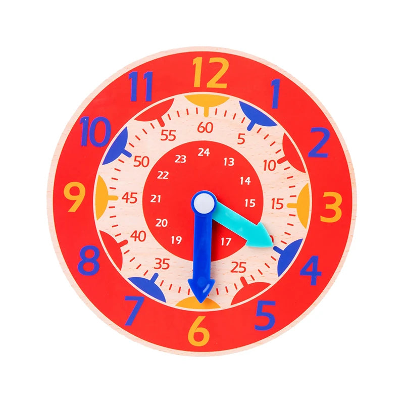 Wooden Montessori Teaching Clock | Preschool Time Learning Toy