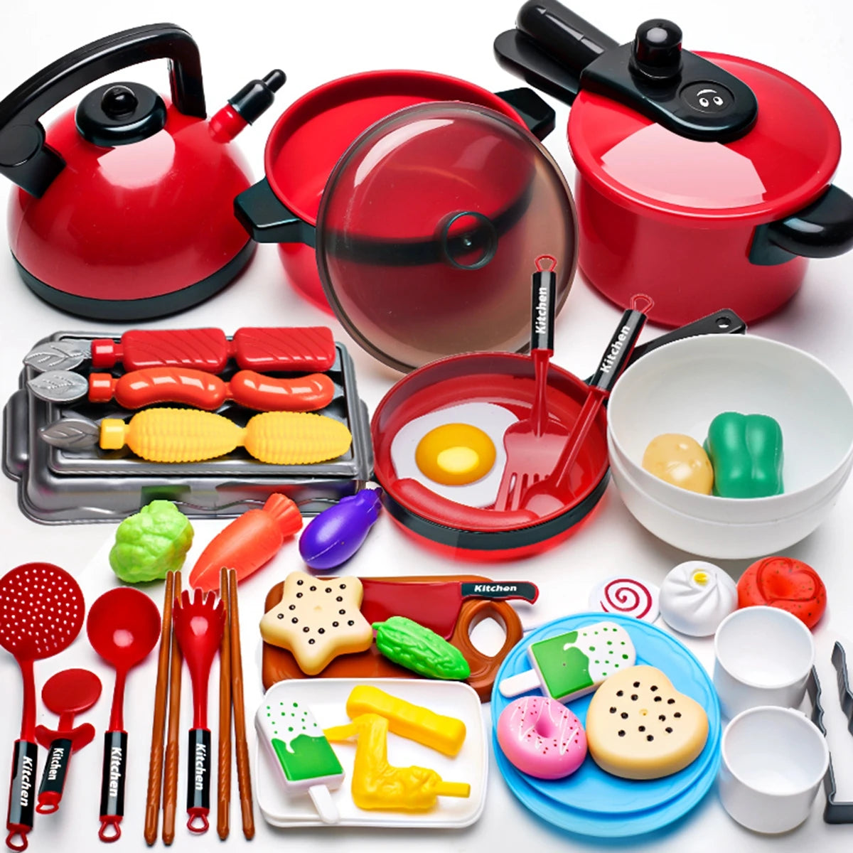 Kids Kitchen Play Set – 23-Piece Pretend Cooking Toy